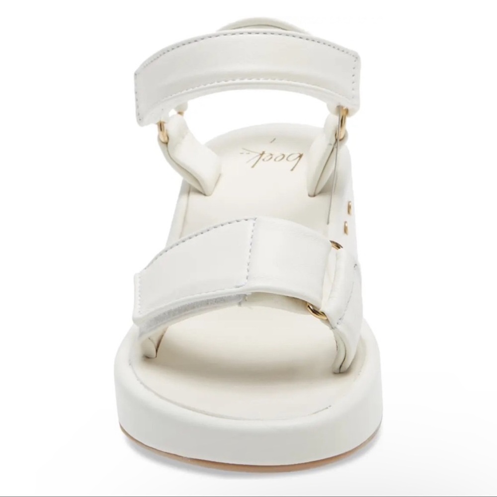 🌷- Beek white Leather wedge sandal Size 7 - Picture 4 of 16